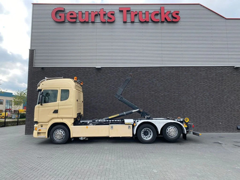 Scania R450 6X2 + PALFINGER HAAKARMSYSTEEM/ABROLLKIPPER/HOOKLIFT - Hook-lift sunkvežimis: foto 1 Scania R450 6X2 + PALFINGER HAAKARMSYSTEEM/ABROLLKIPPER/HOOKLIFT - Hook-lift sunkvežimis: foto 1