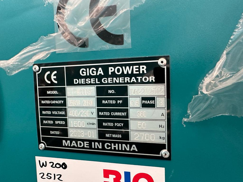 Giga power Giga power 250 kVa silent generator set - LT-W200GF lizingą Giga power Giga power 250 kVa silent generator set - LT-W200GF: foto 9