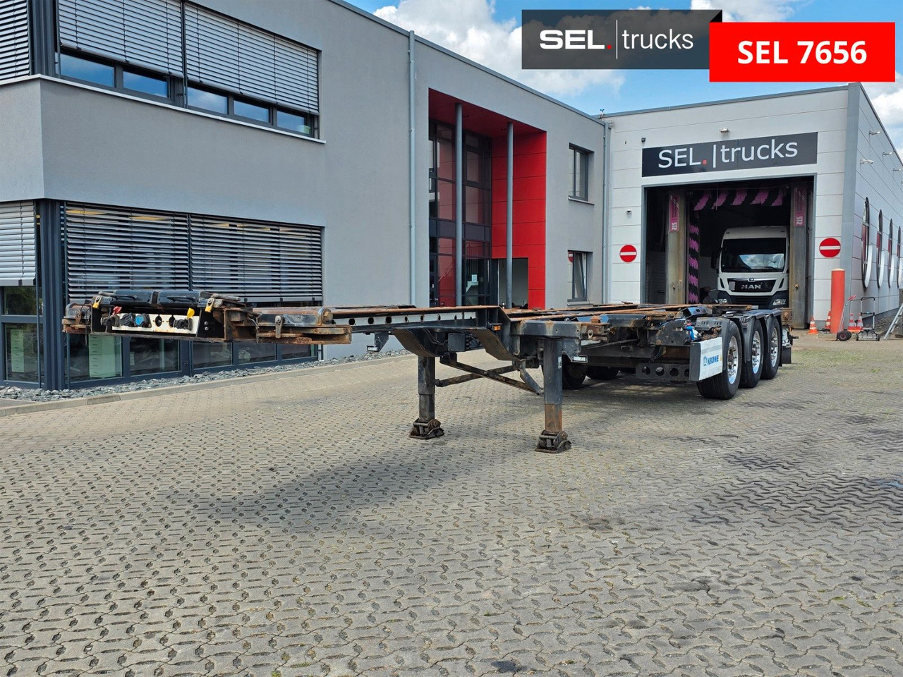 Krone SD / Teleskop / Alu-Felgen / Liftachse - Konteineris-vežimus/ Sukeisti kūną puspriekabė: foto 1 Krone SD / Teleskop / Alu-Felgen / Liftachse - Konteineris-vežimus/ Sukeisti kūną puspriekabė: foto 1
