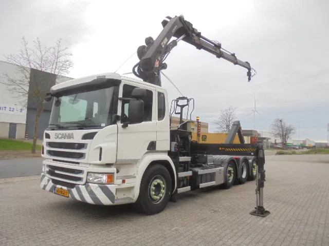 Scania P370 8X2 HAAK + KRAAN NL TRUCK LOW KM - Hook-lift sunkvežimis, Sunkvežimis su kranu: foto 1 Scania P370 8X2 HAAK + KRAAN NL TRUCK LOW KM - Hook-lift sunkvežimis, Sunkvežimis su kranu: foto 1
