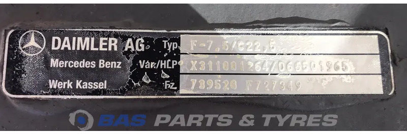 Mercedes-Benz Mercedes F-7.5/C22.5 Vooras A 960 331 17 01 - Priekinė ašis - Sunkvežimis: foto 4 Mercedes-Benz Mercedes F-7.5/C22.5 Vooras A 960 331 17 01 - Priekinė ašis - Sunkvežimis: foto 4