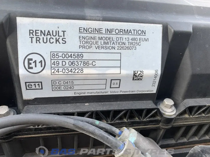 Renault T-Serie Motor Renault DTI13 480 K4 7485020846 - Variklis - Sunkvežimis: foto 5 Renault T-Serie Motor Renault DTI13 480 K4 7485020846 - Variklis - Sunkvežimis: foto 5