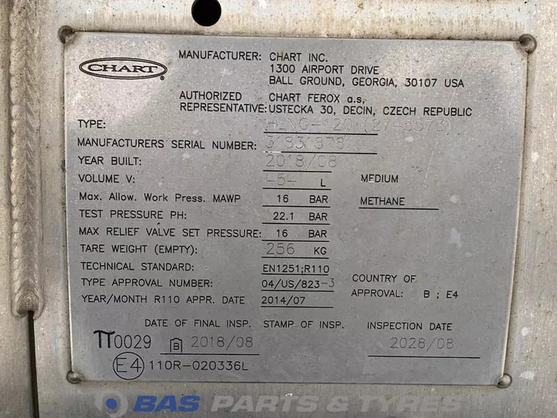 Scania LNG tank Scania 406 Liter 1776103 - Degalų bakas - Sunkvežimis: foto 5 Scania LNG tank Scania 406 Liter 1776103 - Degalų bakas - Sunkvežimis: foto 5