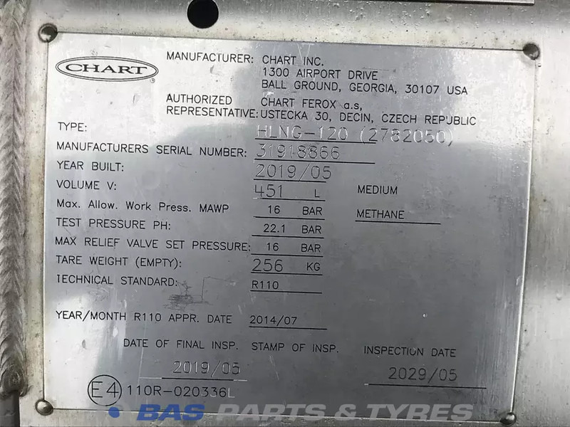 Scania LNG tank Scania 406 Liter 1776103 - Degalų bakas - Sunkvežimis: foto 5 Scania LNG tank Scania 406 Liter 1776103 - Degalų bakas - Sunkvežimis: foto 5