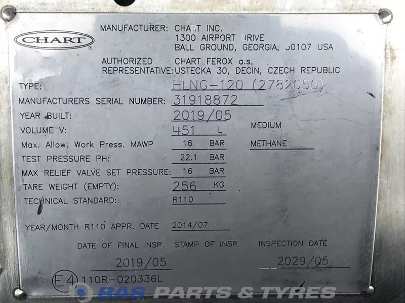 Scania LNG tank Scania 406 Liter 2782050 - Degalų bakas - Sunkvežimis: foto 5 Scania LNG tank Scania 406 Liter 2782050 - Degalų bakas - Sunkvežimis: foto 5