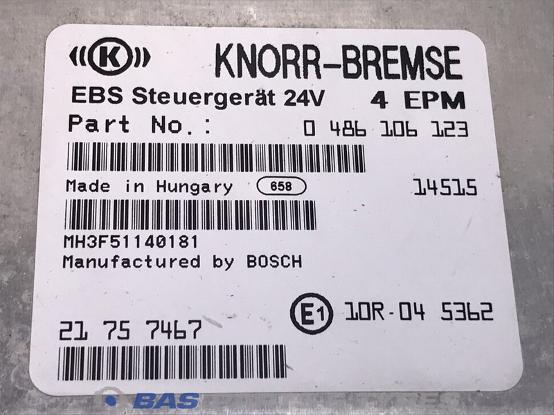 Volvo Regeleenheid EBS Volvo 21377527 - Valdymo blokas - Sunkvežimis: foto 2 Volvo Regeleenheid EBS Volvo 21377527 - Valdymo blokas - Sunkvežimis: foto 2