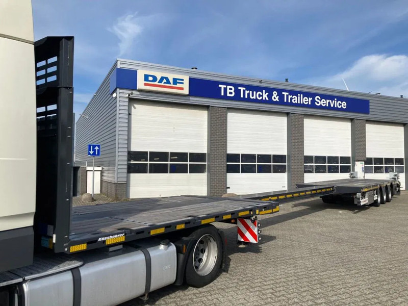 Kässbohrer SPA M3 / 1N - 18 / 27 Heavy Duty uitschuifbare vlakke mega trailer met liftas, rongen en oprijplaten - Furgonas puspriekabė: foto 4 Kässbohrer SPA M3 / 1N - 18 / 27 Heavy Duty uitschuifbare vlakke mega trailer met liftas, rongen en oprijplaten - Furgonas puspriekabė: foto 4
