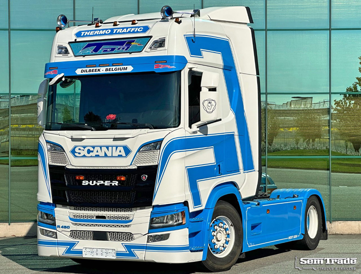 Scania R450 NGS Full AIR Retarder Full Spoiler 2X Tanks Super Condition Belgium-Truck - Vilkikas: foto 1 Scania R450 NGS Full AIR Retarder Full Spoiler 2X Tanks Super Condition Belgium-Truck - Vilkikas: foto 1