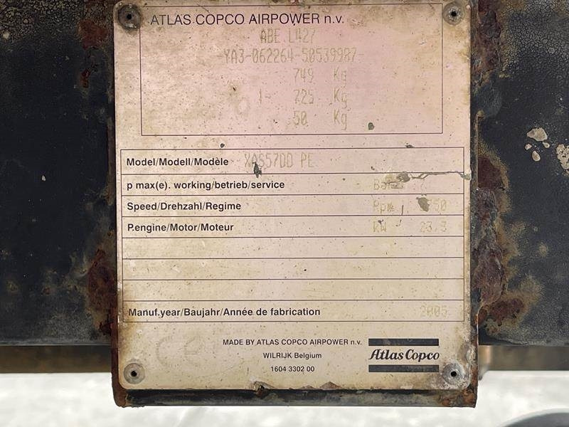 Atlas-Copco XAS 57 DD - Oro kompresorius: foto 4 Atlas-Copco XAS 57 DD - Oro kompresorius: foto 4