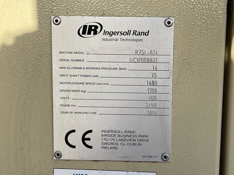 Ingersoll Rand R 75I - A14 - Oro kompresorius: foto 3 Ingersoll Rand R 75I - A14 - Oro kompresorius: foto 3