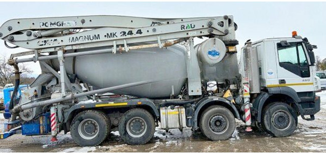 Iveco Trakker 450 +7m3 pumi - Stacionarus betono siurblys: foto 1 Iveco Trakker 450 +7m3 pumi - Stacionarus betono siurblys: foto 1