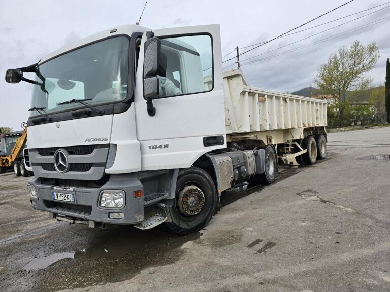 Mercedes Actros 1846 - Vilkikas, Savivartis puspriekabė: foto 1 Mercedes Actros 1846 - Vilkikas, Savivartis puspriekabė: foto 1