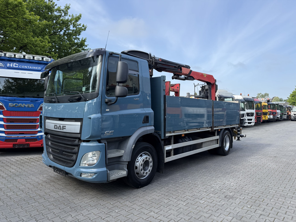 Daf CF320 Palfinger PK12001L Baustoffkran - Sunkvežimis su kranu, Platforminis/ Bortinis sunkvežimis: foto 1 Daf CF320 Palfinger PK12001L Baustoffkran - Sunkvežimis su kranu, Platforminis/ Bortinis sunkvežimis: foto 1