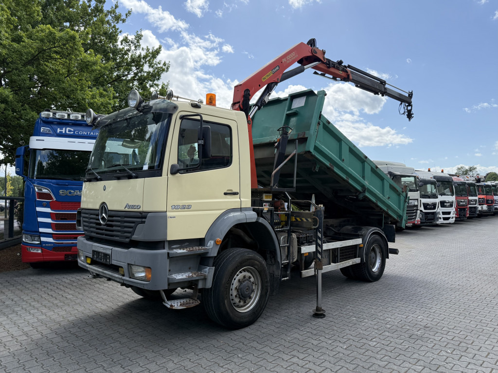 Mercedes-Benz Atego 1823 AK 4X4 Kipper Kran Palfinger PK10000 - Savivartis sunkvežimis, Sunkvežimis su kranu: foto 1 Mercedes-Benz Atego 1823 AK 4X4 Kipper Kran Palfinger PK10000 - Savivartis sunkvežimis, Sunkvežimis su kranu: foto 1