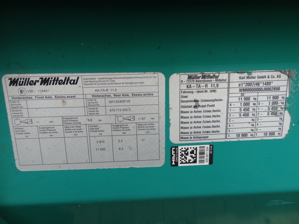 Müller Mitteltal TA-2 mit Rampen - Savivartis priekaba: foto 4 Müller Mitteltal TA-2 mit Rampen - Savivartis priekaba: foto 4