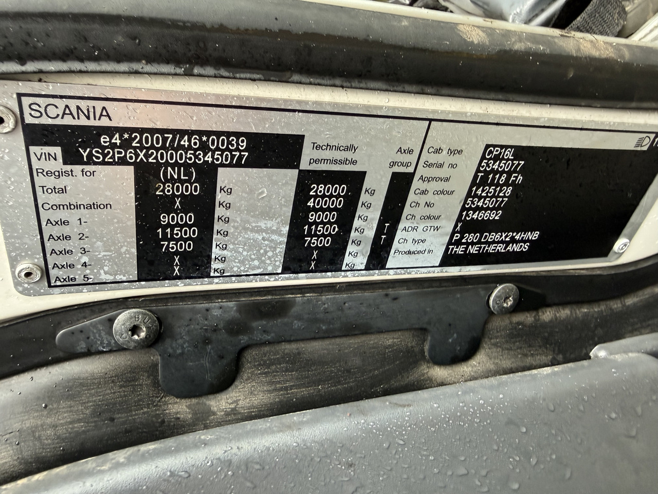 Scania P280 6X2*4 - Važiuoklės sunkvežimis: foto 3 Scania P280 6X2*4 - Važiuoklės sunkvežimis: foto 3