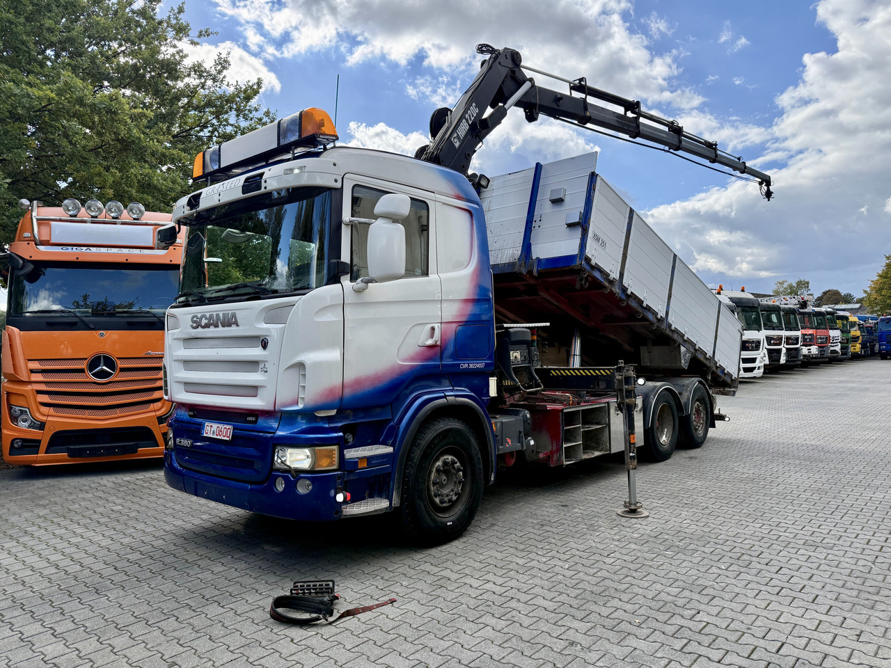 Scania R380 6X2*4 Kipper mit Kran HIAB 220 - Savivartis sunkvežimis, Sunkvežimis su kranu: foto 1 Scania R380 6X2*4 Kipper mit Kran HIAB 220 - Savivartis sunkvežimis, Sunkvežimis su kranu: foto 1