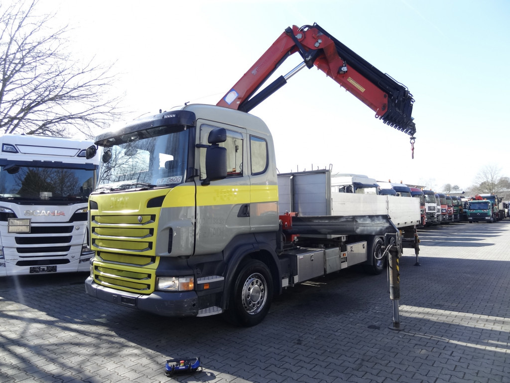 Scania R440 6X2*4 Kran HMF 3000 bis 30 Meter - Platforminis/ Bortinis sunkvežimis, Sunkvežimis su kranu: foto 1 Scania R440 6X2*4 Kran HMF 3000 bis 30 Meter - Platforminis/ Bortinis sunkvežimis, Sunkvežimis su kranu: foto 1