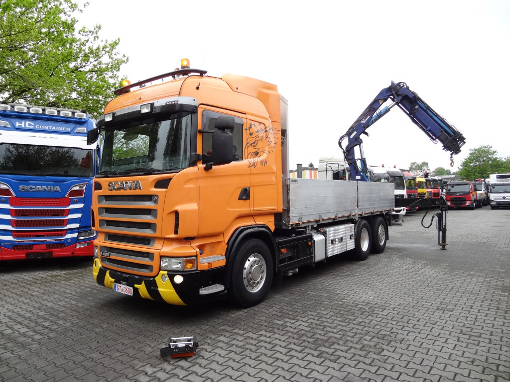Scania R480 6X2*4 Kran Atlas 240 bis 20 Meter - Platforminis/ Bortinis sunkvežimis, Sunkvežimis su kranu: foto 1 Scania R480 6X2*4 Kran Atlas 240 bis 20 Meter - Platforminis/ Bortinis sunkvežimis, Sunkvežimis su kranu: foto 1