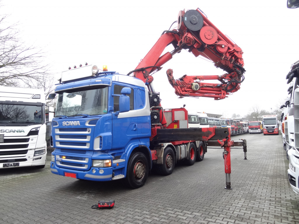 Scania R480 8X4 Effer 1550 bis 40 Meter - Sunkvežimis su kranu, Vilkikas: foto 1 Scania R480 8X4 Effer 1550 bis 40 Meter - Sunkvežimis su kranu, Vilkikas: foto 1