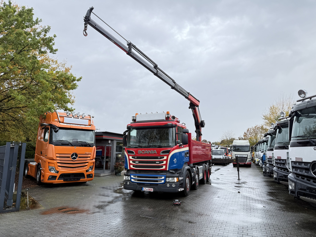 Scania R580 V8 8X4 Kipper Kran Palfinger 22002 - Sunkvežimis su kranu, Savivartis sunkvežimis: foto 2 Scania R580 V8 8X4 Kipper Kran Palfinger 22002 - Sunkvežimis su kranu, Savivartis sunkvežimis: foto 2