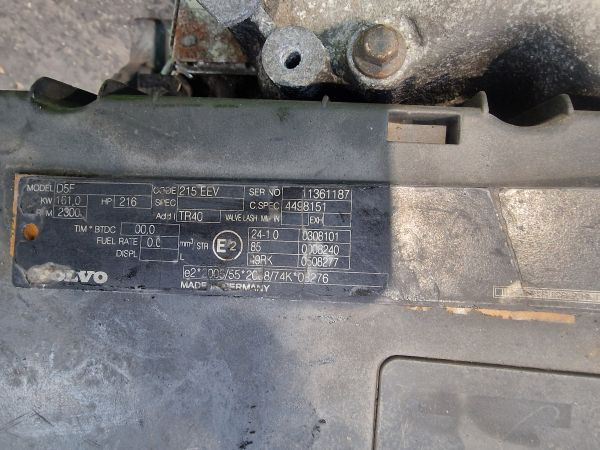 Volvo D5F 215EEV Engine (Truck) - Variklis - Sunkvežimis: foto 2 Volvo D5F 215EEV Engine (Truck) - Variklis - Sunkvežimis: foto 2