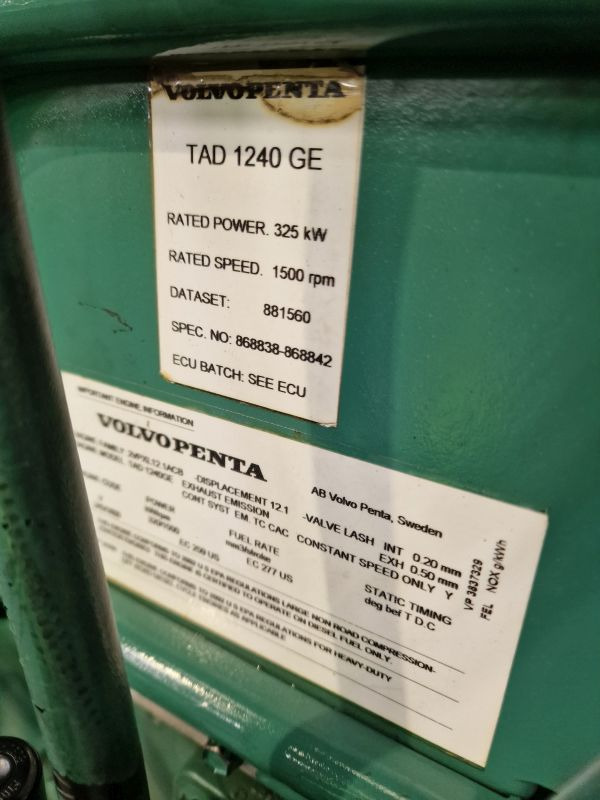 Volvo TAD1240GE Engine (Industrial) - Variklis - Pramoninė įranga: foto 2 Volvo TAD1240GE Engine (Industrial) - Variklis - Pramoninė įranga: foto 2