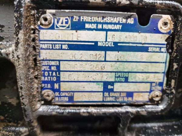 ZF 6S1000TO Gearbox - Pavarų dėžė: foto 2 ZF 6S1000TO Gearbox - Pavarų dėžė: foto 2