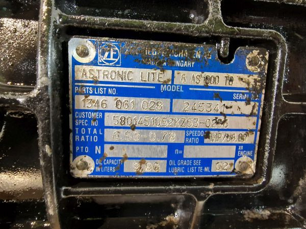 ZF Ecolite 6AS800TO Iveco Spec Gearbox - Pavarų dėžė: foto 2 ZF Ecolite 6AS800TO Iveco Spec Gearbox - Pavarų dėžė: foto 2