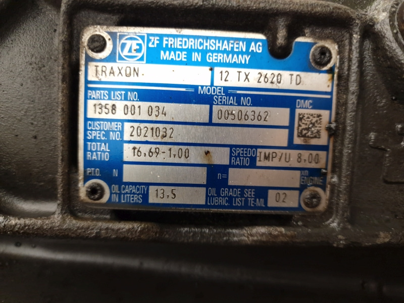 ZF Traxon 12TX2620TD DAF Spec Gearbox - Pavarų dėžė: foto 2 ZF Traxon 12TX2620TD DAF Spec Gearbox - Pavarų dėžė: foto 2