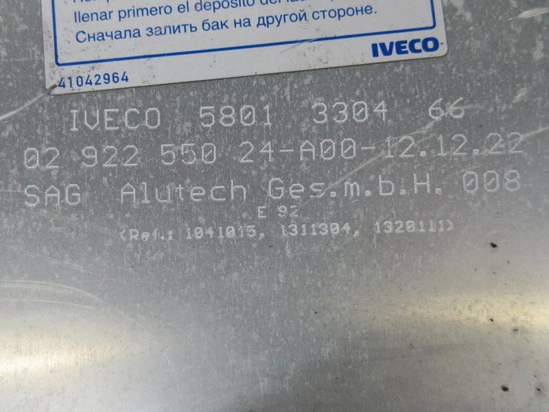 Iveco 5801330466 // 550 LITER IVECO S WAY MODEL 2023 - Degalų bakas - Sunkvežimis: foto 5 Iveco 5801330466 // 550 LITER IVECO S WAY MODEL 2023 - Degalų bakas - Sunkvežimis: foto 5