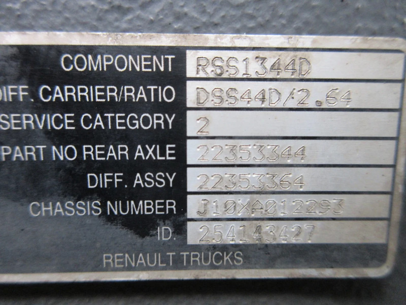 Renault 22353344//22353364//RSS1344D//2.64 RENAULT T 520 EURO 6 2020 - Galinė ašis - Sunkvežimis: foto 5 Renault 22353344//22353364//RSS1344D//2.64 RENAULT T 520 EURO 6 2020 - Galinė ašis - Sunkvežimis: foto 5