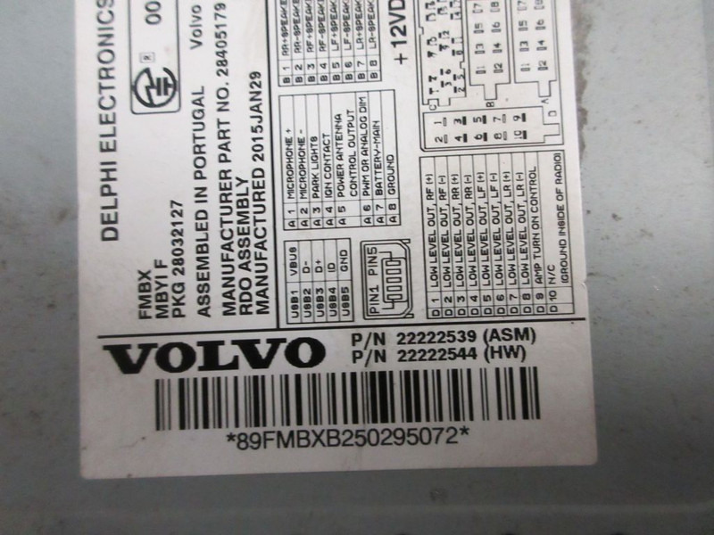 Volvo FL210 22222539 / 22222544 RADIO EURO 6 - Elektros sistema - Sunkvežimis: foto 2 Volvo FL210 22222539 / 22222544 RADIO EURO 6 - Elektros sistema - Sunkvežimis: foto 2