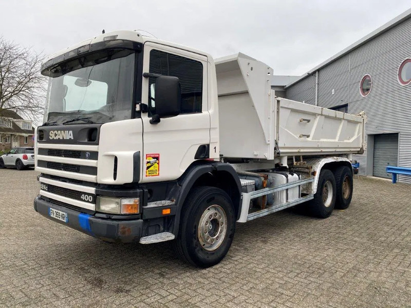 Scania 124-400 / 6X4 / RETARDER / BIG AXLE / FULL STEEL / 2SIDE TIPPER / OLD TACHO / AIRCO / MANUAL / EURO-2 / 2000 - Savivartis sunkvežimis: foto 1 Scania 124-400 / 6X4 / RETARDER / BIG AXLE / FULL STEEL / 2SIDE TIPPER / OLD TACHO / AIRCO / MANUAL / EURO-2 / 2000 - Savivartis sunkvežimis: foto 1