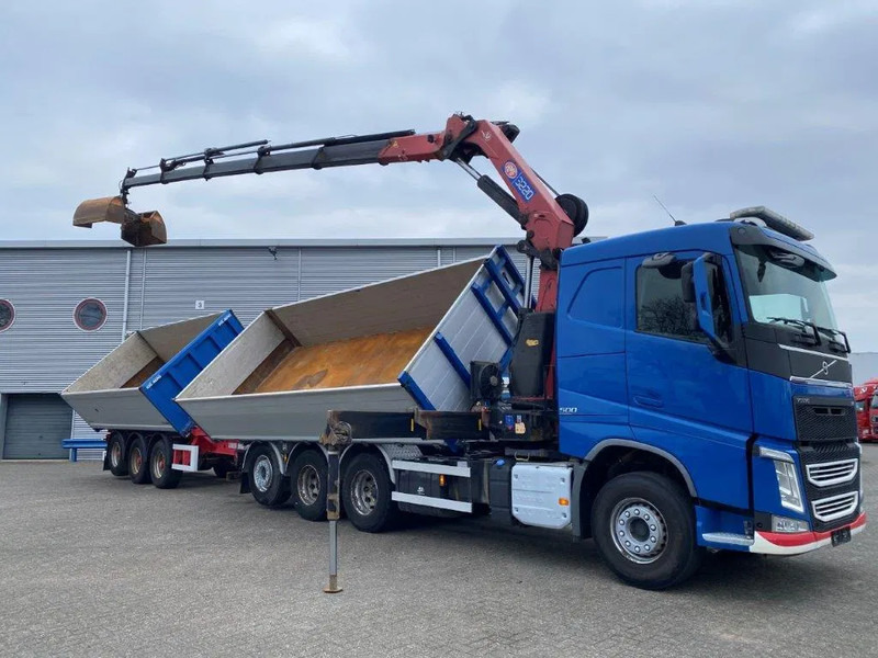 Volvo FH4-500 / HMF 3220K-RC / REMOTE / ROTATOR / 3SIDE TIPPER / DYNAMIC STEERING / ONLY:302623 KM / AUTOMATIC / EURO-6 / 2017 - Sunkvežimis su kranu: foto 4 Volvo FH4-500 / HMF 3220K-RC / REMOTE / ROTATOR / 3SIDE TIPPER / DYNAMIC STEERING / ONLY:302623 KM / AUTOMATIC / EURO-6 / 2017 - Sunkvežimis su kranu: foto 4