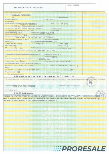 Autovežis sunkvežimis DAF FA CF 75.360 EURO 5 přepravník aut - prodejné jen s přívěsem GROENEWOLD P0461K - cena je za celou soupravu: foto 12