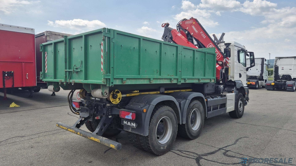 MAN TGS 480 6x4 EURO 6 / EVERLIFT kontejner + hydraulická ruka FASSI F255A.2.26 - Platforminis/ Bortinis sunkvežimis, Sunkvežimis su kranu: foto 3 MAN TGS 480 6x4 EURO 6 / EVERLIFT kontejner + hydraulická ruka FASSI F255A.2.26 - Platforminis/ Bortinis sunkvežimis, Sunkvežimis su kranu: foto 3