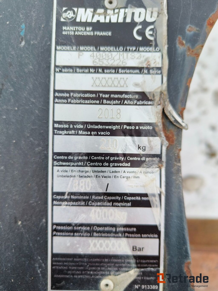 Manitou P4000, Jib/kranarm for teleskoptruck - Padargas - Statybinė technika: foto 5 Manitou P4000, Jib/kranarm for teleskoptruck - Padargas - Statybinė technika: foto 5