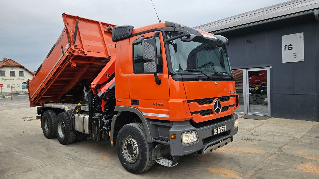 Mercedes-Benz Actros 3346 K palfinger PK 18002 - bordmatic - meiller tipper - EPS 3 pedals - Savivartis sunkvežimis: foto 4 Mercedes-Benz Actros 3346 K palfinger PK 18002 - bordmatic - meiller tipper - EPS 3 pedals - Savivartis sunkvežimis: foto 4