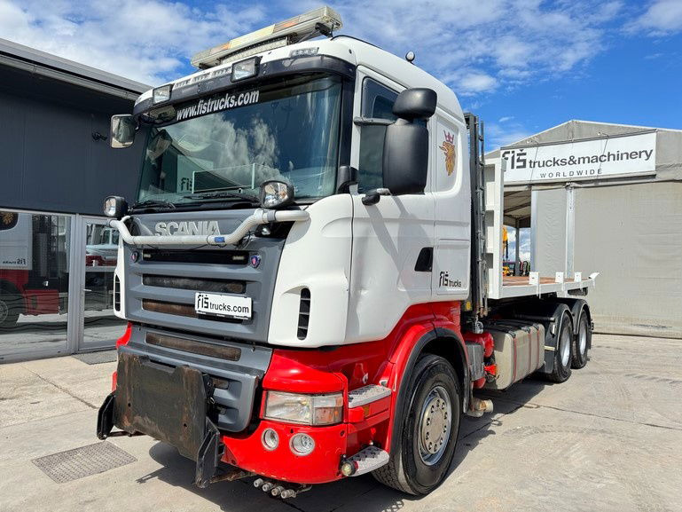Scania R400 6x4 abroll tipper + plato - Konteineris-vežimus/ Sukeisti kūną sunkvežimis: foto 1 Scania R400 6x4 abroll tipper + plato - Konteineris-vežimus/ Sukeisti kūną sunkvežimis: foto 1