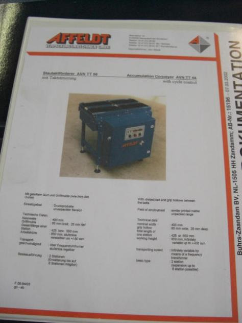Buhrs Affeldt AVN TT 56 Accumulation conveyor - Konvejeris: foto 3 Buhrs Affeldt AVN TT 56 Accumulation conveyor - Konvejeris: foto 3