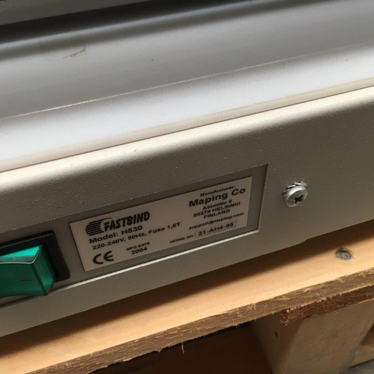 FASTBIND H530 Hardcover Book Binding Plate - Įrišimo mašina: foto 2 FASTBIND H530 Hardcover Book Binding Plate - Įrišimo mašina: foto 2