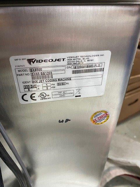 Solvent-based inkjet addressing Videojet BX 6500 - Spausdinimo mašina: foto 5 Solvent-based inkjet addressing Videojet BX 6500 - Spausdinimo mašina: foto 5