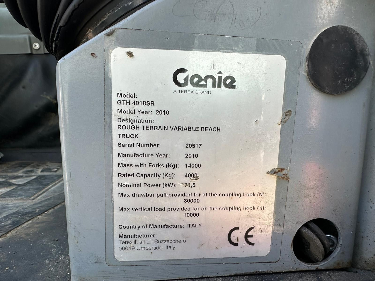 Autobokštelio Genie Terex GTH 4018 SR/4x4/ ROTO: foto 13