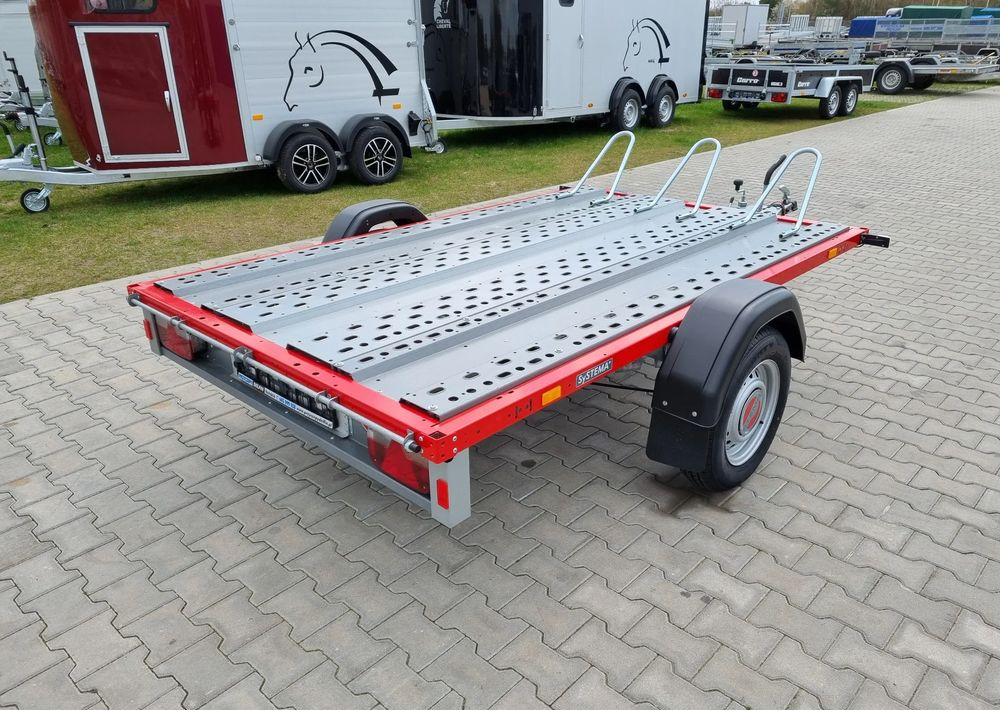 STEMA STM 02 10-25-15.1 red | 251x153 cm 3 motocykle | DMC 1000kg - Motociklo priekaba: foto 4 STEMA STM 02 10-25-15.1 red | 251x153 cm 3 motocykle | DMC 1000kg - Motociklo priekaba: foto 4