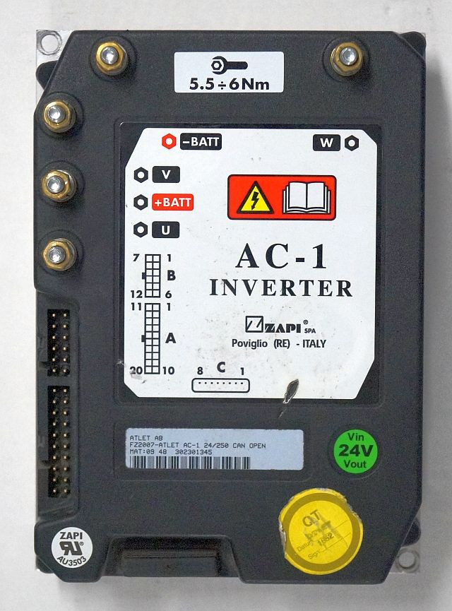Atlet FZ2007 | Rijregeling Drive controller ZAPI AC1 FZ2007 24/250A can open sn. - Valdymo blokas - Krovimo technika: foto 1 Atlet FZ2007 | Rijregeling Drive controller ZAPI AC1 FZ2007 24/250A can open sn. - Valdymo blokas - Krovimo technika: foto 1