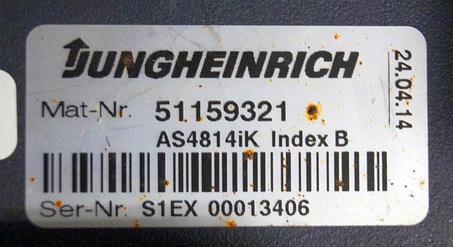 Jungheinrich 51159321 | Rij/hef regeling drive/lifting controller AS4814Ik Index - Valdymo blokas - Krovimo technika: foto 4 Jungheinrich 51159321 | Rij/hef regeling drive/lifting controller AS4814Ik Index - Valdymo blokas - Krovimo technika: foto 4