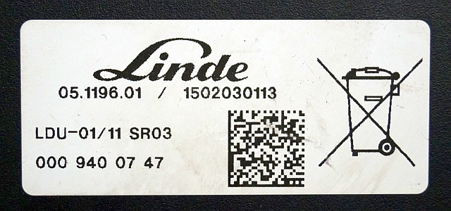 Linde 0009400747 | Display LDU-01/11 SR03 1502030113 from Linde R16HD-01 year 2 - Prietaisų skydas - Krovimo technika: foto 3 Linde 0009400747 | Display LDU-01/11 SR03 1502030113 from Linde R16HD-01 year 2 - Prietaisų skydas - Krovimo technika: foto 3