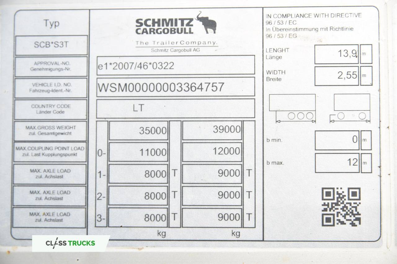 Tentinė puspriekabė Schmitz Cargobull SCS24/L Varios: foto 17