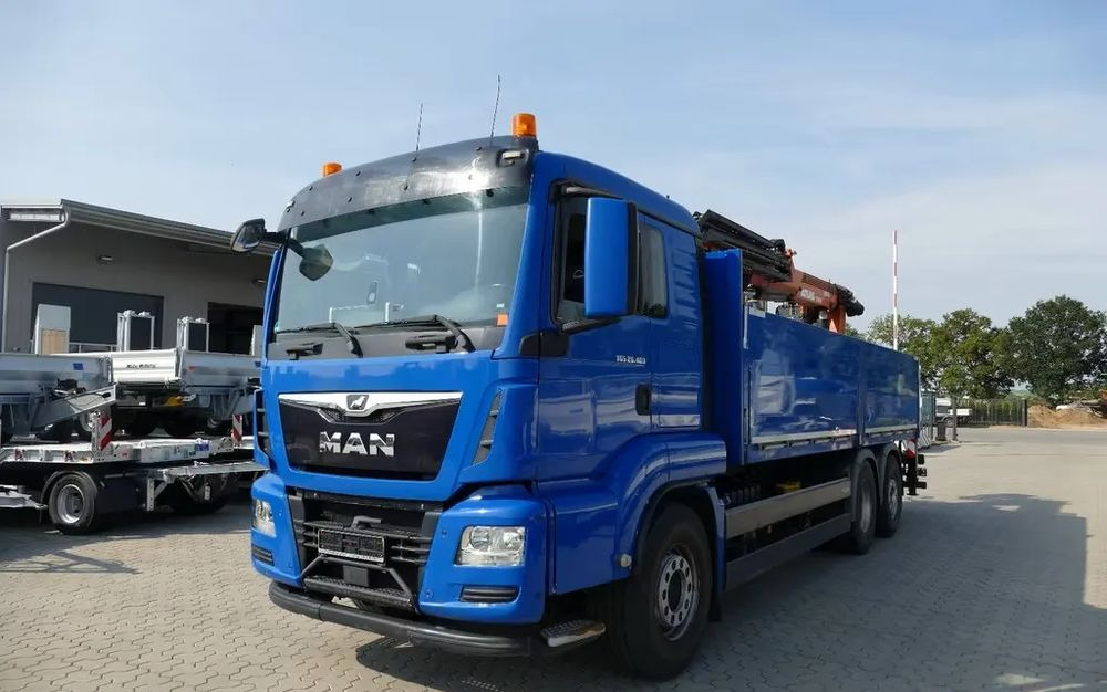 MAN TGS 26.460 – Platforma z żurawiem HDS tylnym do materiałów budowlanych / Retarder / 6x2 / Klima / Euro 6 - Sunkvežimis su kranu, Platforminis/ Bortinis sunkvežimis: foto 2 MAN TGS 26.460 – Platforma z żurawiem HDS tylnym do materiałów budowlanych / Retarder / 6x2 / Klima / Euro 6 - Sunkvežimis su kranu, Platforminis/ Bortinis sunkvežimis: foto 2